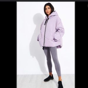 SOLD - Free People Trapeze Haley Puffer Jacket in Lavender Oversized Cocoon Coat